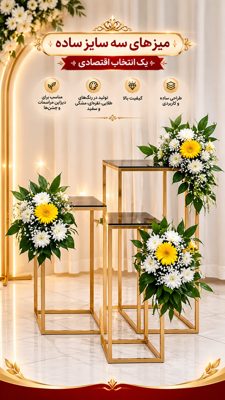 میز ساده فلزی